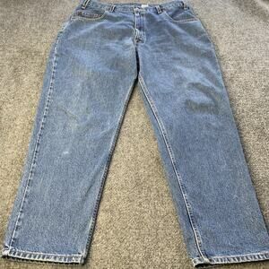 Vintage Levi’s 545 Jeans Mens 38x29 Loose Fit Blue Denim Brown Tab 90s Baggy Fit